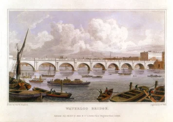 Ponte di Waterloo, Londra, sul Tamigi, 1817