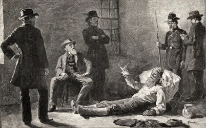 John Brown dopo la cattura, da "The Century Illustrated Monthly Magazine", maggio-ottobre