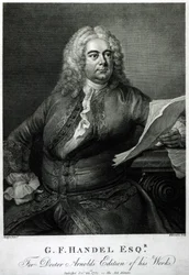 George Frederick Handel (1685-1759), inciso da William Bromley (1769-1842), per l