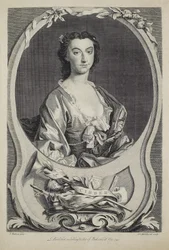 Mrs. Cibber, inciso da J. Marchand (fl.1749), 1749