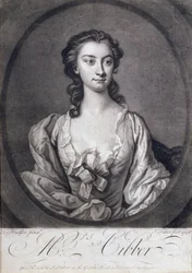 Ritratto di Mrs Cibber, attrice e cantante, inciso da John Faber, 1746