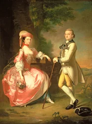 Sir John Pole, 5° Baronet, e sua moglie, Elizabeth, 1755