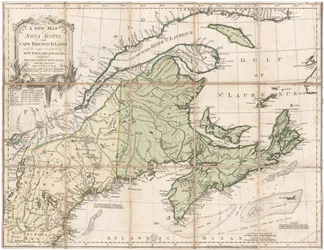 Mappa della Nuova Scozia di Jefferys