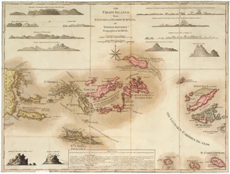 Le Isole Vergini da rilievi inglesi e danesi