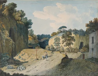 Una strada in una gola vicino a Napoli, 1782