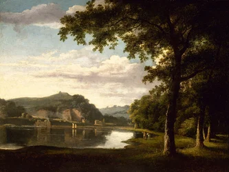 Paesaggio con vista sul fiume Wye di Thomas Jones