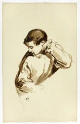 Ragazzo che si gira di lato, mezzo busto