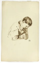 Ragazzo seduto, mezzo busto