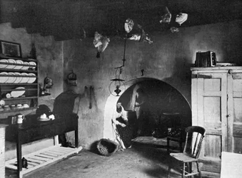 Una cucina di fattoria, Orkney, Scozia
