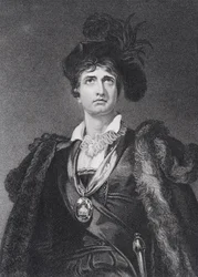 John Philip Kemble nel ruolo di Amleto, inciso da G. Adcock