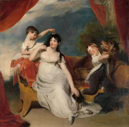 Maria Mathilda Bingham con due dei suoi figli