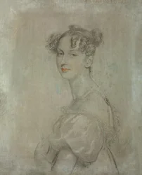 Ritratto della principessa Dorothea von Lieven (Daria Khristoforovna Lieven), nata Benckendorff (1785-1857), 1812 circa (matita, colore a sanguigna e bianco su tela)