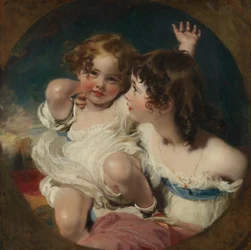 I bambini Calmady Emily, 1818-1906, e Laura Anne, 1820-1894, 1823