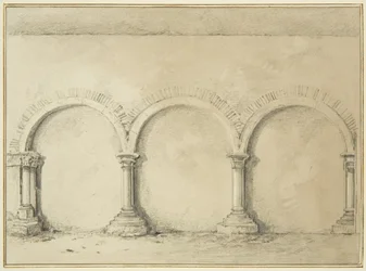 Archi e colonne nei locali di Mereweather tra Nicholas Street e Corn Street