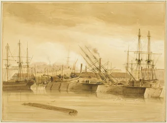 Eastern Wapping Dock, mostrando la barca 