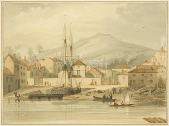 Limekiln Dock, Hotwell Road, con il brigantino 