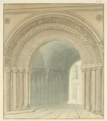 Vista sud del Portale del Collegio, Cattedrale di Bristol