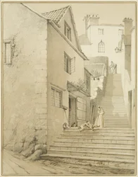 Le scale che collegano Griffin Lane e Church Lane