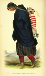 Squaw Chippeway e bambino, 1848