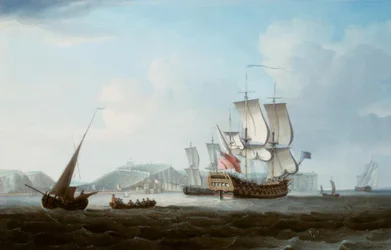 Un due ponti e altre navi al largo di Dover