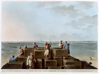 Cima della prima piramide di Gizah, Egitto, 1802