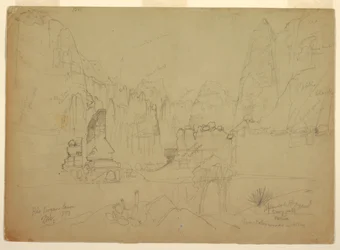 Disegno, Il Canyon del Rio Virgin, Utah meridionale, 1873