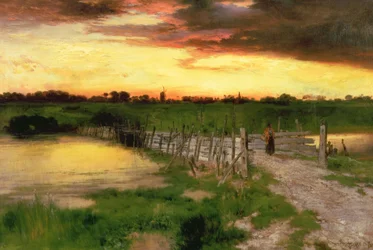 Il vecchio ponte su Hook Pond, 1907