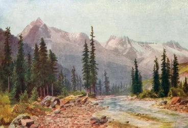 Il Monte Cheope e la catena degli Eremiti (litografia a colori)
