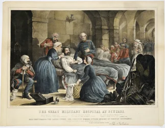 Il grande ospedale militare a Scutari, stampato da Stannard und Dixon, 24 febbraio 1855
