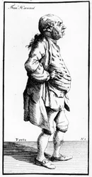 Caricatura di Francis Harwood, c.1770