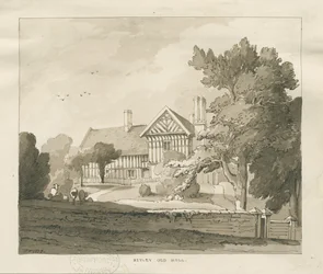 Vecchio Palazzo di Betley: disegno a seppia, 1838