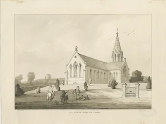 Cappella di Brereton: [Chiesa di San Michele, Brereton] disegno a lavaggio, 1838