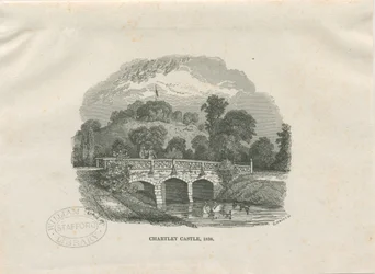 Castello di Chartley [Hall]: incisione su legno