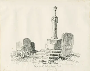 Croce nel cimitero della Chiesa di Biddulph