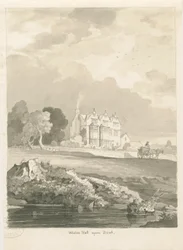Weston-on-Trent - Hall: disegno a seppia