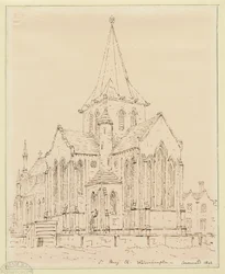 Wolverhampton - Chiesa di Santa Maria: disegno a penna, nd [?metà XIX sec]