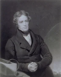 Ritratto di Michael Faraday inciso da Henry Cousins, c.1841