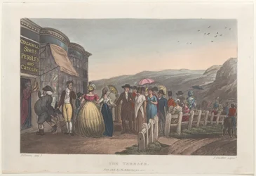 La terrazza, da Poetical Sketches of Scarborough, 1813