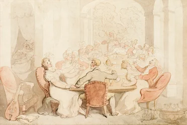 Un pranzo rumoroso in una casa di campagna