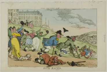 Gare da bagno, da Caricature di Tegg n. 49