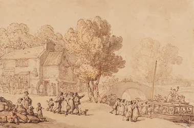 Imbarco su una barca a traghetto, c.1810