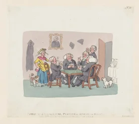 Accademici di Natale che giocano a Whist, 1 aprile 1803