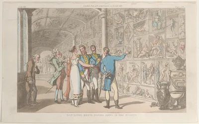 Don Luigi incontra Donna Anna nel museo, da Napoli e la Campagna Felice: in..., 1 giugno 1815