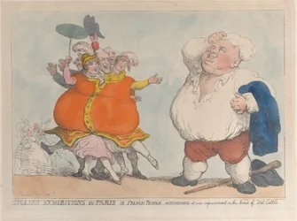 Esposizioni inglesi a Parigi o francesi stupiti dai nostri miglioramenti nella razza, 1812