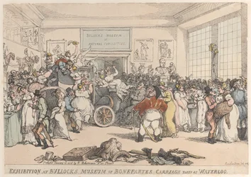Esposizione al Museo di Bullock della carrozza di Bonaparte presa a Waterloo