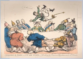 Amici e nemici - Su lui va - Mandando il Munchausen corso a St. Cloud, dicembre 12, 1813