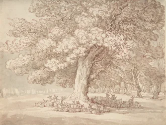 Branco di cervi sotto una quercia, 1775-1827