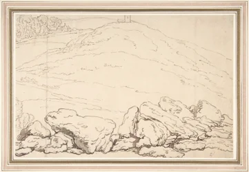 Paesaggio collinare con rocce