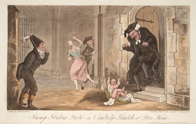 Le follie di Jemmy Gordon, o giochi di Cambridge a Peter House, da The English Spy, pub. 1824