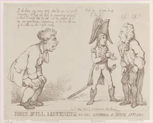 John Bull ascolta le dispute degli affari di stato, 1 maggio 1803